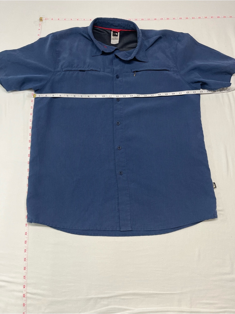 The North Face Blue Short-Sleeve Button-Down Shirt men’s L hiking sport 1431 - Picture 4 of 5